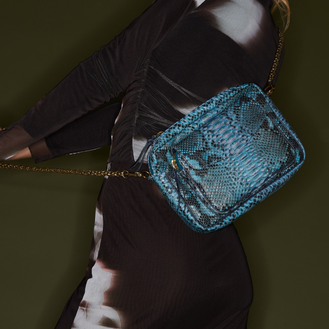 Sac Python Big Charly Bleu Lagon