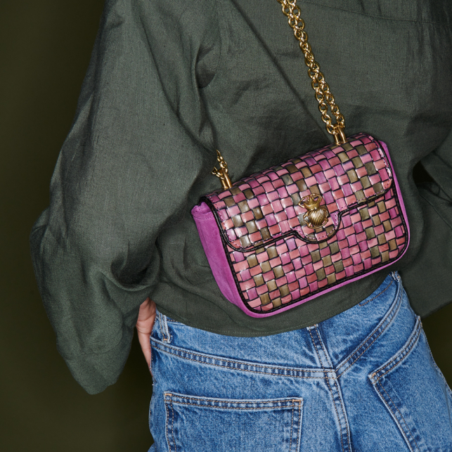 Sac Cuir Tressé Mini Ava Rose Sakura