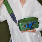 Sac Python Lily Bleu Vert Nénuphar