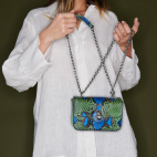 Sac Python Mini Ava Bleu Vert Nénuphar