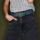 Ceinture Python Lagon Dallas Lagon Doré