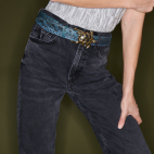 Ceinture Python Lagon Tortue Dorée