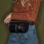 Golden Black Python Fanny Pack Romeo