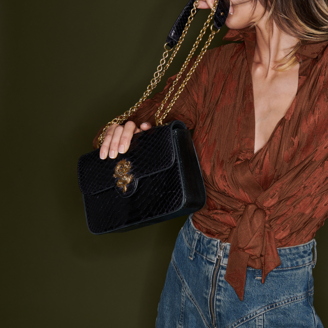 Sac Python Ava Medium Noir Dragon