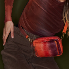 Sac Python Baby Charly Rouge Levant