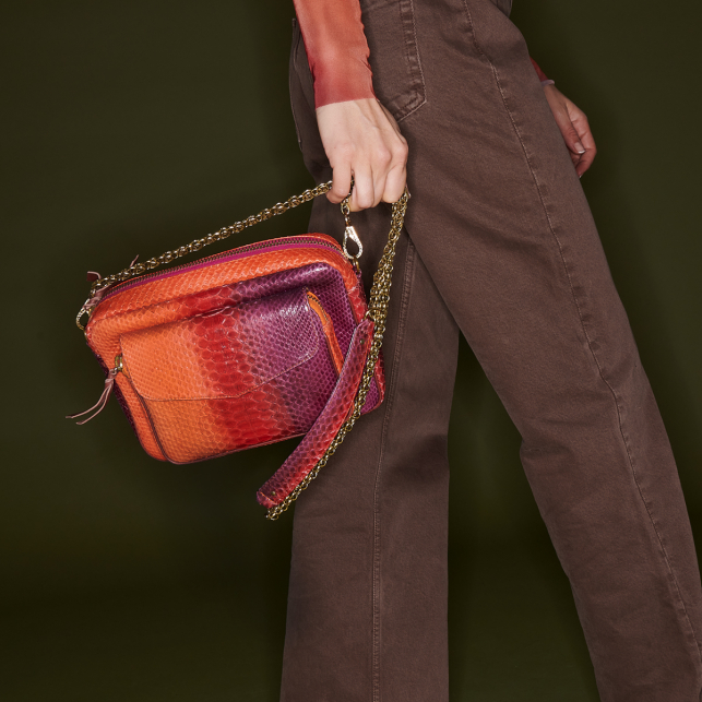 Sac Python Big Charly Rouge Levant
