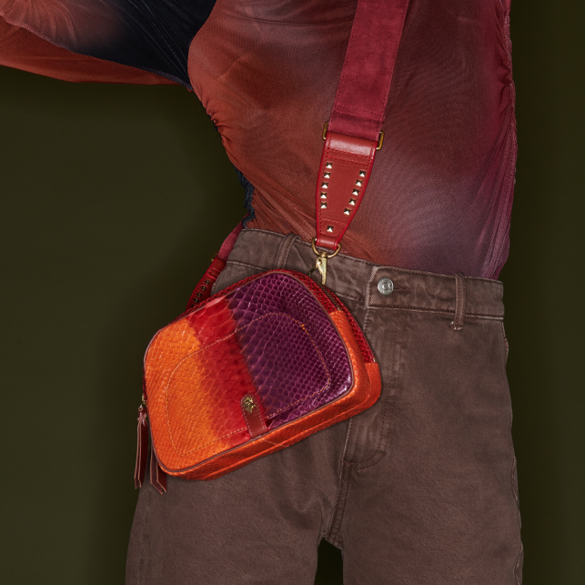 Sac Python Clara Rouge Levant