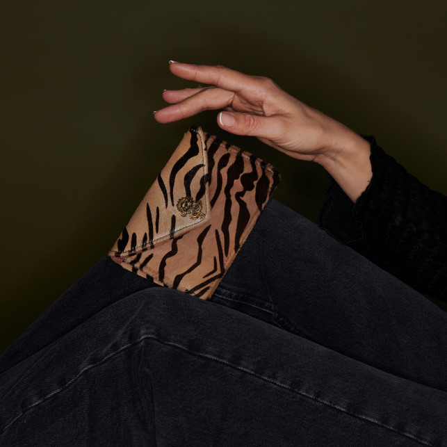 Tora Printed Leather Card Holder Alex