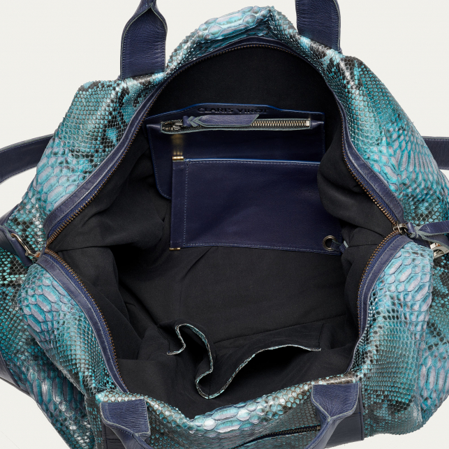 Sac Week-End Python Roger Bleu Lagon L