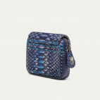 Ice Blue Metallic Python Karl Coin Holder