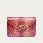 Pink burgundy Python Card Holder Alex