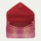 Pink burgundy Python Card Holder Alex