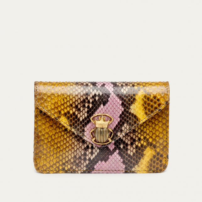 Stone Hand Painted Python Card Holder Alex