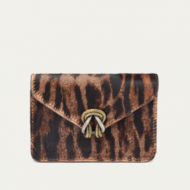 Ocelot Leather Card Holder Alex