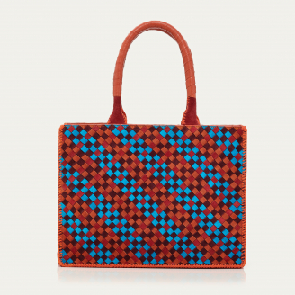 Braided tricolor leathers Archi Shopping Bag