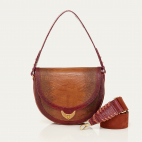 Burgundy Moka Lizard Big Victoria Bag