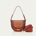 Burgundy Moka Lizard Bag Victoria