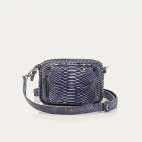 Ice Blue Metallic Python Baby Charly Bag