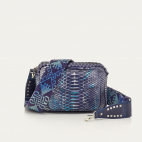 Ice Blue Metallic Python Bag Charly