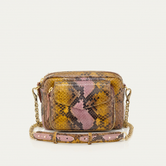 Stone Hand Painted Python Bag Charly