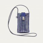 Ice Blue Metallic Python Phone Bag Double Marcus