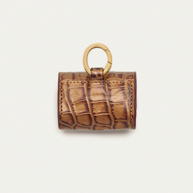 Etui Airpod Jamie Cuir Embossé Croco Ecorce
