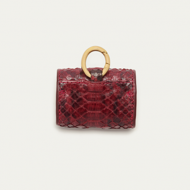 Burgundy Python Airpod Holder Jamie