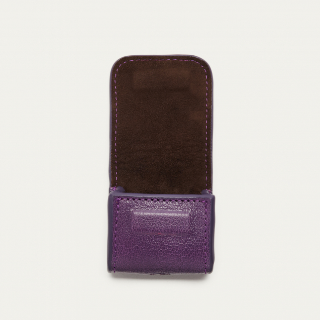 Purple Graine Leather Airpod Holder Jamie