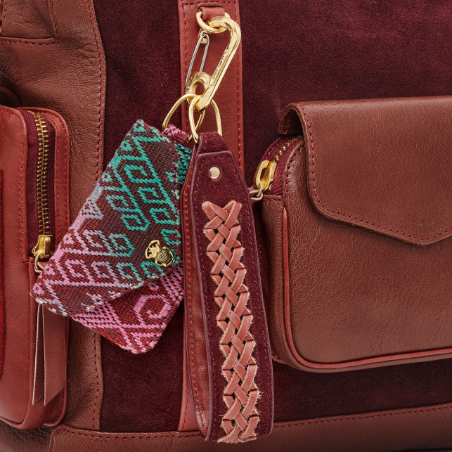 Bordeaux Leather Pedro Key Holder