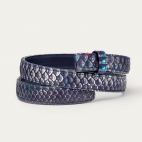 Ice blue Metallic Python Baby Belt