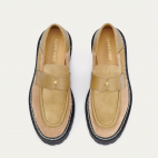 Grege Olive Leather Mia Moccasins