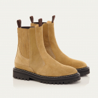 Grege and Olive Leather Ziggy Chelsea Boots