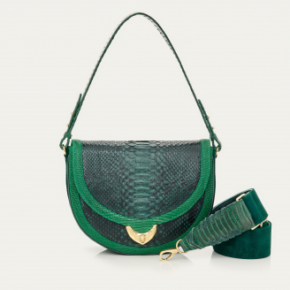 Green Mix Python Big Victoria Bag