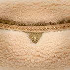 Cream Shearling Leather Chris Bag