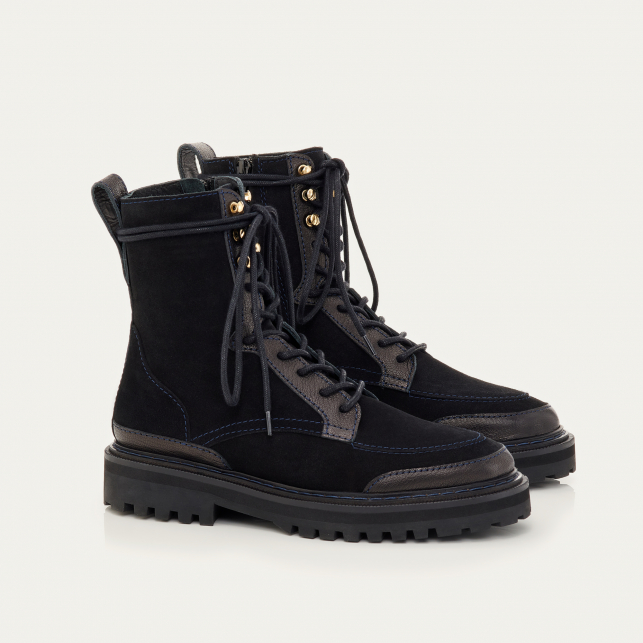 Black Leather Noa Boots