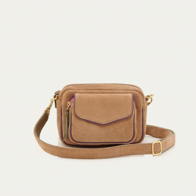 Grege Thick Leather Suede Baby Charly Bag
