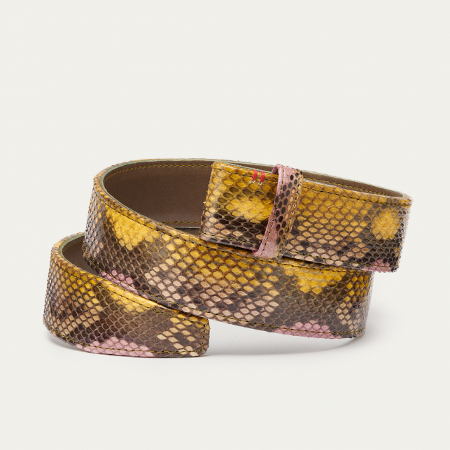 Ceinture Python Peint Main Roche