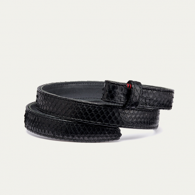 Black Python Baby Belt