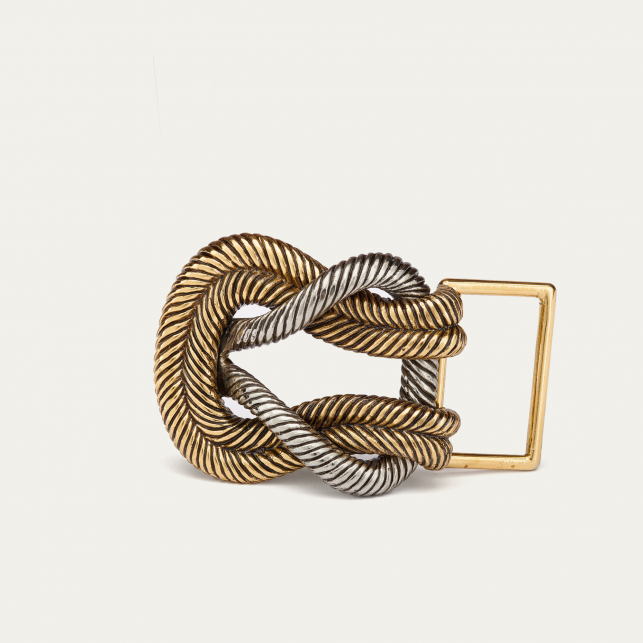 Silver gold mixed knot Baby Buckle