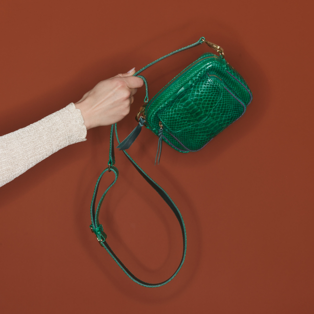 Green grass Python Baby Charly Bag