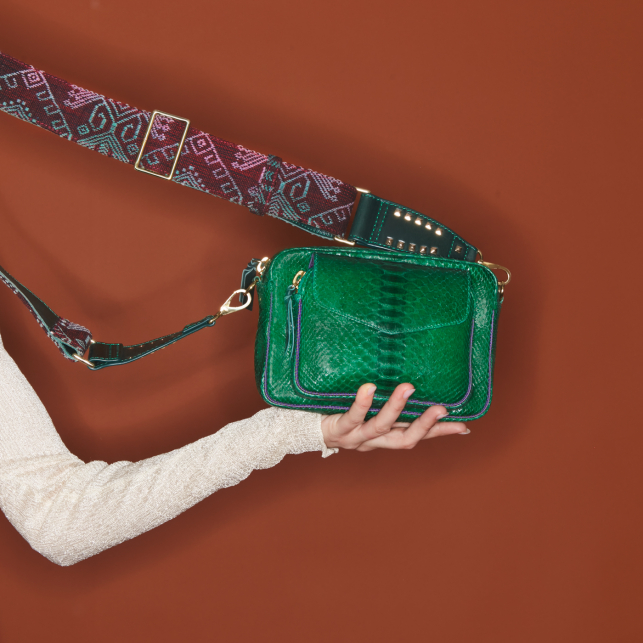 Sac python vert sale