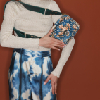 Sac Velours de Soie Charly Flocon de Neige