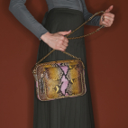 Stone Hand Painted python Big Charly bag