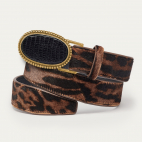 Ceinture Cuir Ocelot Dallas Doré