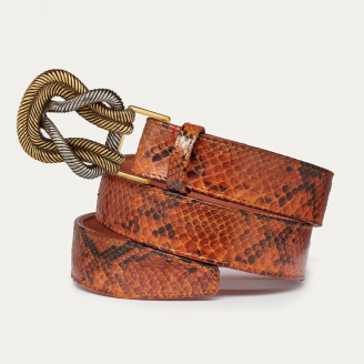 Ceinture Python Moka Noeud