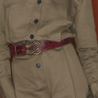 Burgundy Python Knot Belt