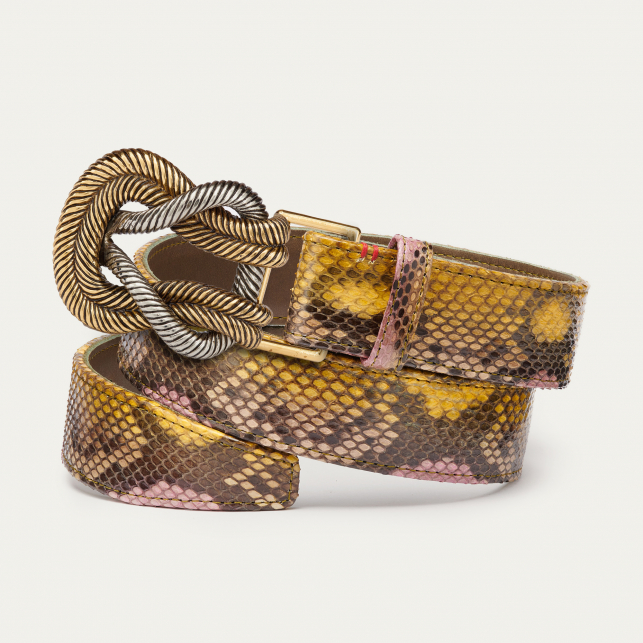 Stone Python Knot Belt