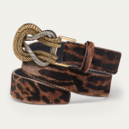 Ceinture Cuir Ocelot Noeud