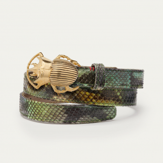 Green Valley Python Baby Belt Golden Beetle