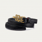 Black Python Golden Snake Baby Belt